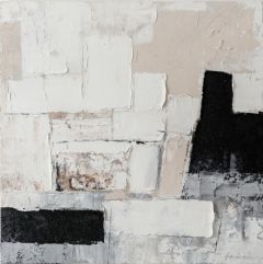 Bizzotto Crown Πίνακας Σε Καμβά Λευκός/Μαύρος 80x3,5x80 Εκ.