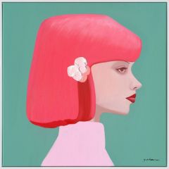 Bizzotto Talent Πίνακας Σε Καμβά "Γυναικεία Φιγούρα" Φούξια/Πράσινος 60x4,5x60 Εκ.