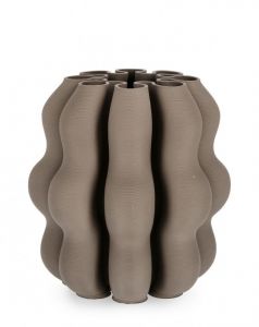 Bizzotto Rowan Βάζο Κεραμικό Γκρι Καφέ Ø26x25