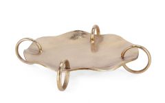 Bizzotto Sagar Διακοσμητικός Δίσκος Αλουμινίου Χρυσός Ø46x9,5 Εκ.