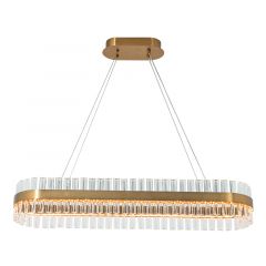 Zambelis Lights Φωτιστικό Οροφής Ράγα Led Γυάλινο/Inox Χρυσό 100 Εκ. 22041-Dimmable