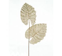 Zaros Χριστουγεννιάτικο Κλαδί Φιλόδεντρο Χρυσό 17x71 Κωδικός: AX730