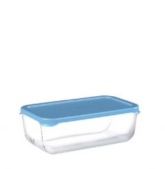 Pasabahce Snowbox Δοχείο Μεταφοράς Φαγητού Γυάλινο Διάφανο/Μπλε 1200 ml Κωδικός: SP53743G1