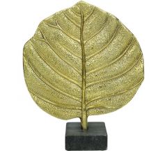 Zaros Διακοσμητικό Χρυσό φύλλο με τετράγωνη βάση, 28cm WER-1490