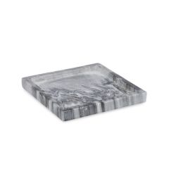 Bizzotto Kandy Διακοσμητικός Δίσκος Μαρμάρινος Γκρι 20x20 Εκ.