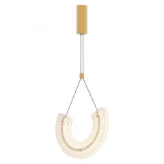 Zambelis Lights Φωτιστικό Οροφής Led Γυάλινο/Αλουμινίου Χρυσό 23030 - Dimmable