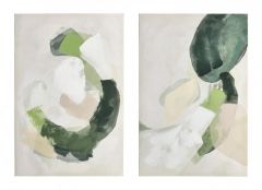 Bizzotto Crown Πίνακες Σε Καμβά Πράσινοι Σετ 2 Τμχ 60x3,5x90