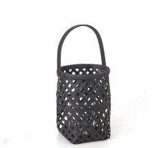 Zaros Φανάρι Μπαμπού Μαύρο Ø16x20 Εκ. Κωδικός: GR438-BL