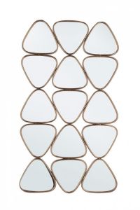 Bizzotto Hanima Καθρέπτης Τοίχου Μεταλλικός Χρυσός 63,5x2x112