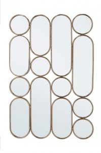 Bizzotto Hanima Καθρέπτης Τοίχου Μεταλλικός Χρυσός 79,5x2,5x120