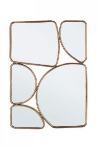 Bizzotto Hanima Καθρέπτης Τοίχου Μεταλλικός Χρυσός 50,5x2x70,5