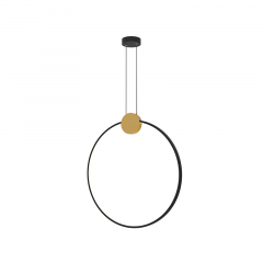 Zambelis Lights Φωτιστικό Οροφής Led Αλουμινίου Μαύρο Ματ 60 Εκ. 23095 - Dimmable