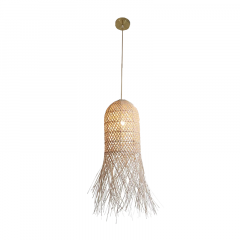 Zambelis Lights Φωτιστικό Οροφής Ρατάν Natural Ø25 23196