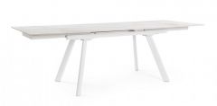 Bizzotto Jarkko Επεκτεινόμενο Τραπέζι Κεραμικό Λευκό 160-240x90x75