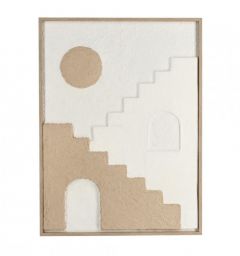 Bizzotto Drew Πίνακας Σε Καμβά Λευκός/Μπεζ 60x3x80 Εκ.