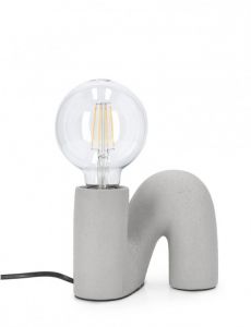 Bizzotto Jael Επιτραπέζιο Φωτιστικό Κεραμικό Γκρι 14,5x11x12,5