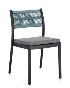 Bizzotto Alvin Καρέκλα Εξωτερικού Χώρου Ανθρακί/Γαλάζια 49,5x52,5x82