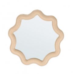 Bizzotto Creamy Καθρέπτης Τοίχου Mdf Μπεζ 32x32