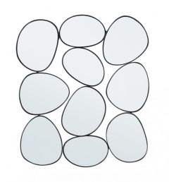 Bizzotto Connery Καθρέπτης Τοίχου Μεταλλικός Μαύρος 67x4,5x78