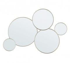 Bizzotto Connery Καθρέπτης Τοίχου Μεταλλικός Χρυσός 80x5,5x53