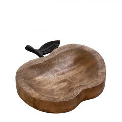 Espiel Μπωλ "Μήλο" Ξύλινο Natural/Μαύρο 19x18x4 Κωδικός: FRI152K4