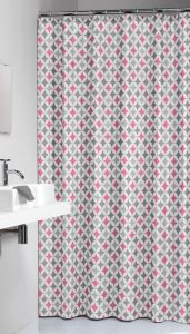 Sealskin DIAMONDS Κουρτίνα Μπάνιου Υφασμάτινη 180x200 I Pink