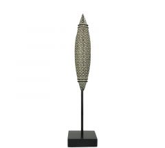 ZAROS ΕΠΙΤΡΑΠΕΖΙΟ ΔΙΑΚΟΣΜΗΤΙΚΟ "TRIBAL" ΜΑΥΡΟ/ΕΚΡΟΥ 10X10X45 ΚΩΔΙΚΟΣ: XET-7483