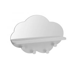 Zaros Ράφι/Κρεμάστρα Με Καθρέπτη "Σύννεφο" MDF 4 Χρώματα 39x9x27 Κωδικός: KID112