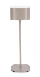 Bizzotto Naimi Επαναφορτιζόμενο Φωτιστικό Led Μεταλλικό Γκρι Ø8x26 Εκ. - Dimmable