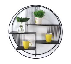 Zaros Ραφιέρα Τοιχου Μεταλλική Μαύρη 70x15,5x71 Κωδικός: ID210