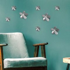 Ango Silver Flowers 3D Πολυπροπυλενίου Σετ 8 Τμχ 24017