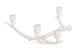 Bizzotto Hisar Κηροπήγιο 4 Θέσεων Αλουμινίου Λευκό 43x24x16,5