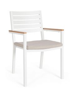 Bizzotto Henna Καρέκλα Εξωτερικού Χώρου Λευκή 55x56x86,5