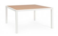 Bizzotto Hilija Τραπέζι Φαγητού Εξωτερικού Χώρου Λευκό 136x136x75