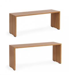 Bizzotto Piper Τραπέζια Μέσης Εξωτερικού Χώρου Αλουμινίου Natural Σετ 2 Τμχ 104x30,5x42,5