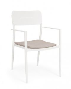 Bizzotto Nebula Καρέκλα Εξωτερικού Χώρου Λευκή 55,5x58x85,5