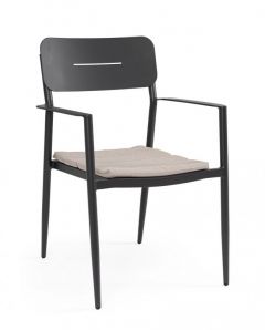 Bizzotto Nebula Καρέκλα Εξωτερικού Χώρου Ανθρακί 55,5x58x85,5