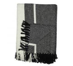 Zaros Ριχτάρι Βαμβακερό Λευκό/Μαύρο 170x130 Κωδικός: XET-3911