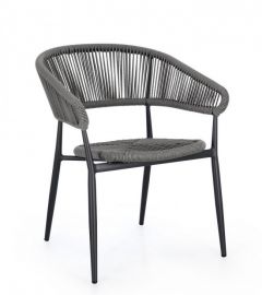 Bizzotto Algaida Καρέκλα Εξωτερικού Χώρου Ανθρακί/Γκρι 62x64x76