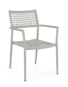 Bizzotto Caleta Καρέκλα Εξωτερικού Χώρου Γκρι 56x60x86