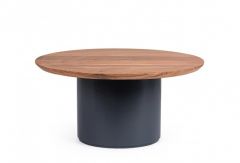 Bizzotto Ojas Τραπέζι Σαλονιού Ξύλινο Καφέ/Μπλε Ø70x33 Εκ.