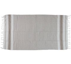 Zaros Πετσέτα Χαμάμ Βαμβακερή Καφέ/Εκρού 100x180 Κωδικός: KAL-0175