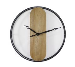 Zaros Ρολόι Τοίχου "Urban" Μεταλλικό/Ξύλινο Λευκό 41x5x41 Κωδικός: ID229