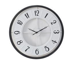 Zaros Ρολόι Τοίχου "Navy" Μεταλλικό/Ξύλινο Λευκό 69x5x69 Κωδικός: ID237