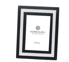 Zaros Κορνίζα MDF Μαύρη/Λευκή 10x15 Κωδικός: ID241