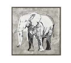 Zaros Μοντέρνος Πίνακας Ελέφαντας Γκρι 90x90 Κωδικός: PI337