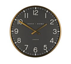 Zaros Ρολόι Τοίχου Μεταλλικό Μαύρο/Μπρονζέ 40 Εκ. Κωδικός: CL346