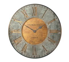 Zaros Ρολόι Τοίχου Μεταλλικό Με Λατινικούς Αριθμούς Γκρι/Μπρονζέ 53 Εκ. Κωδικός: CL347