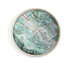 Zaros Ρολόι Τοίχου Ακρυλικό "Oyster" Με Λατινικούς Αριθμούς Πετρόλ 30 Εκ. Κωδικός: CL348