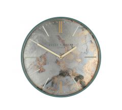 Zaros Ρολόι Τοίχου Ακρυλικό "Marble" Με Λατινικούς Αριθμούς Πετρόλ 30 Εκ. Κωδικός: CL349